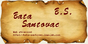 Bata Santovac vizit kartica